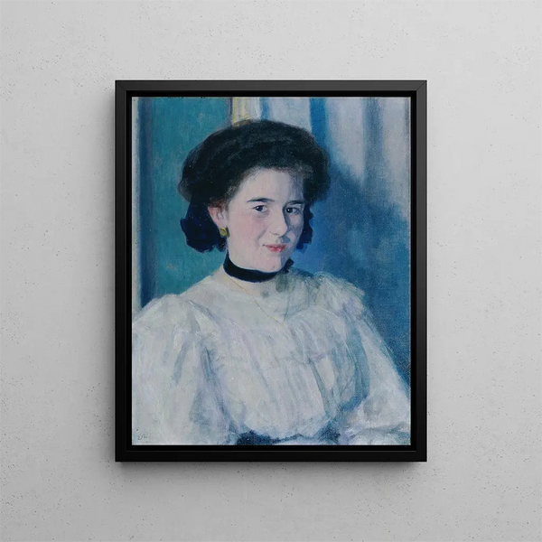 Portret dziewczynki - Ernst Stöhr — oprawiony obraz na ścianie