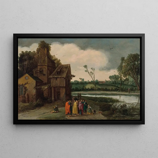 Esaias van de Velde - A landscape with Christ and the Canaanite Woman.webp