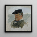 Szkic portretu Adolfa von Beckera, malarza - Albert Edelfelt — oprawiony obraz na ścianie