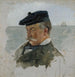 Szkic portretu Adolfa von Beckera, malarza - Albert Edelfelt — widok dzieła