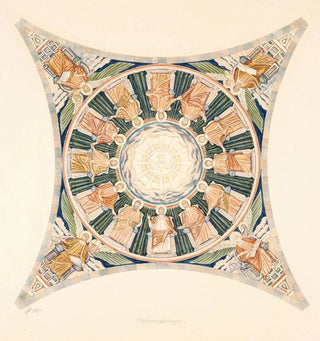 Esquisse pour les fresques de la cathédrale de Viborg, la voûte centrale - Joakim Skovgaard