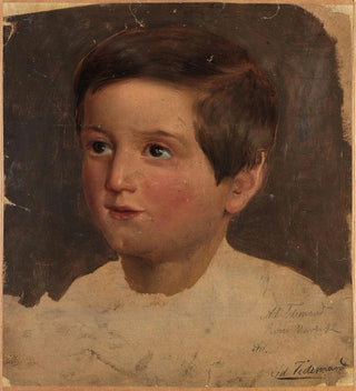 Étude de portrait d'un garçon - Adolph Tidemand