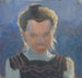 Studium głowy dziewczynki na niebieskim tle - Frida Konstantin — widok dzieła