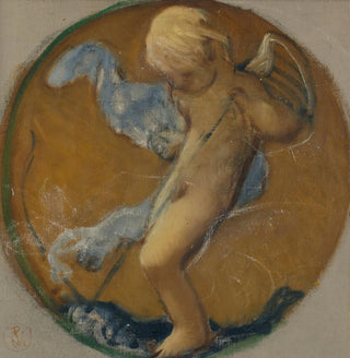 Étude pour un médaillon avec putto - Pierre