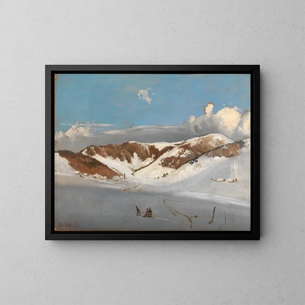 Le Herzogenhorn dans la neige fraîche - Eugen Bracht — oprawiony obraz na ścianie