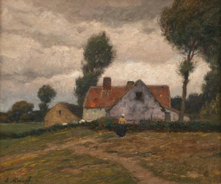 Eugen Kampf - Farm in stormy landscape.webp