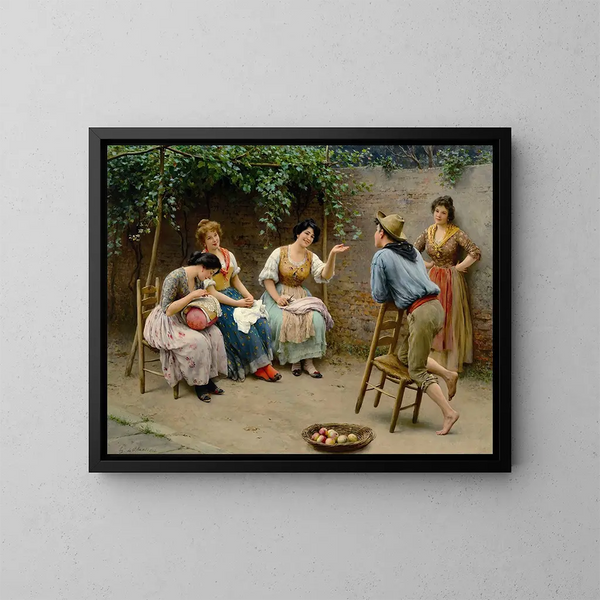 Plaidoyer - Eugen von Blaas — oprawiony obraz na ścianie