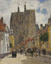 Abbeville Rue et église Saint-Vulfran - Eugène Boudin — widok dzieła