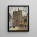 Abbeville Rue et église Saint-Vulfran - Eugène Boudin — oprawiony obraz na ścianie