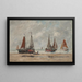 Łodzie rybackie w Scheveningue - Eugène Boudin — oprawiony obraz na ścianie