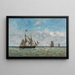 Łodzie rybackie przed Trouville - Eugène Boudin — oprawiony obraz na ścianie