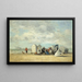 Scena plażowa - Eugène Boudin — oprawiony obraz na ścianie