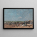 Scena plażowa w Trouville - Eugène Boudin — oprawiony obraz na ścianie