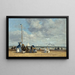 Plaża w Trouville - Eugène Boudin — oprawiony obraz na ścianie