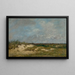 Berck, wydmy podczas sztormu - Eugène Boudin — oprawiony obraz na ścianie