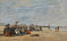Berck, grupa rybaczek siedzących na plaży - Eugène Boudin — widok dzieła