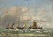 Berck, odjazd łodzi - Eugène Boudin — widok dzieła