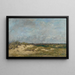 Berck, wydmy podczas sztormu - Eugène Boudin — oprawiony obraz na ścianie