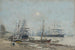 Bordeaux Trzy-maszt w porcie - Eugène Boudin — widok dzieła