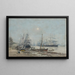 Bordeaux Trzy-maszt w porcie - Eugène Boudin — oprawiony obraz na ścianie