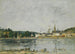 Caudebec-en-Caux, nad Quai de la Seine - Eugène Boudin — widok dzieła