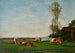 Chaumière i pastwisko nad brzegami Touques - Eugène Boudin — widok dzieła
