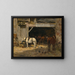 Cour et curie d'un loueur - Eugène Boudin — oprawiony obraz na ścianie