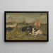 Krówki na łące - Eugène Boudin — oprawiony obraz na ścianie