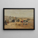 Deauville Scena plaży - Eugène Boudin — oprawiony obraz na ścianie