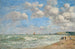 Deauville, plaża przy przypływie wschodzącym - Eugène Boudin — widok dzieła