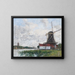 Moulin na brzegach Mozy w Dordrecht - Eugène Boudin — oprawiony obraz na ścianie