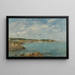Douarnenez, zatoka widziana z wyspy Tristan - Eugène Boudin — oprawiony obraz na ścianie