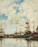 Dunkierka jachty nabrzeże - Eugène Boudin — widok dzieła