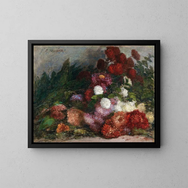 Bukiet kwiatów - Eugène Boudin — oprawiony obraz na ścianie