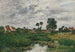 Dom chłopski, okolice Dunkierku (Konflikt o przypadek) - Eugène Boudin — widok dzieła