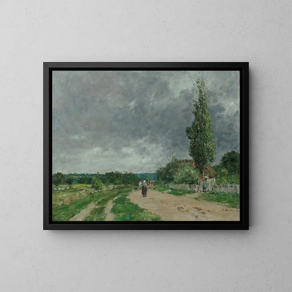 Droga do Deauville - Eugène Boudin — oprawiony obraz na ścianie
