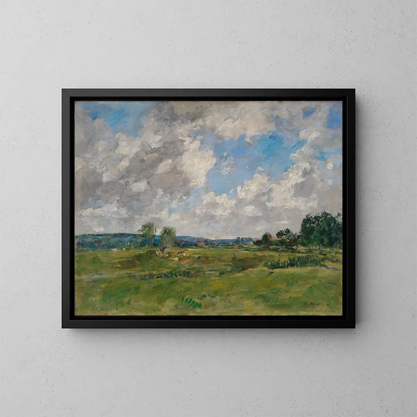 Dolina Touques - Eugène Boudin — oprawiony obraz na ścianie