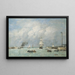 Le Havre, wejście do portu - Eugène Boudin — oprawiony obraz na ścianie