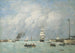 Le Havre, wejście do portu - Eugène Boudin — widok dzieła
