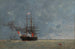 Le Havre, statki na pełnym morzu - Eugène Boudin — widok dzieła