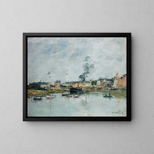 Port Trouville - Eugène Boudin — oprawiony obraz na ścianie