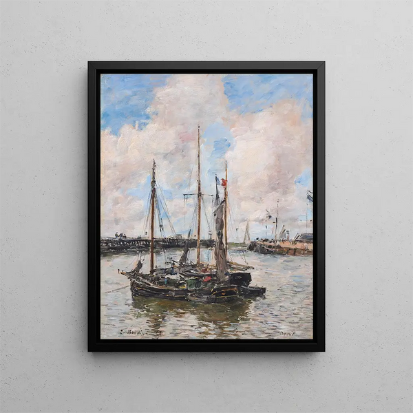 L'entrée du port de Trouville - Eugène Boudin — oprawiony obraz na ścianie