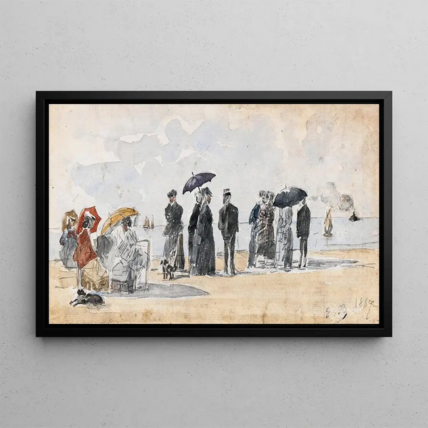 Les Crinolines - Eugène Boudin — oprawiony obraz na ścianie