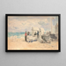 Les canots sur la plage de Trouville - Eugène Boudin — oprawiony obraz na ścianie