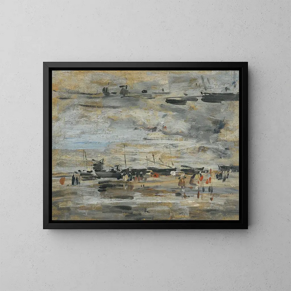 Mare Basse étude - Eugène Boudin — oprawiony obraz na ścianie