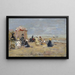 na plaży - Eugène Boudin — oprawiony obraz na ścianie