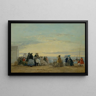 Eugne Boudin - On the Beach Sunset.webp