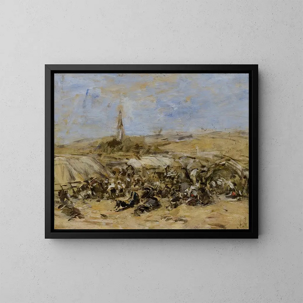 Przebaczenie św. Anny-la-Palud - Eugène Boudin — oprawiony obraz na ścianie