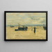 Plaże zawalone - Eugène Boudin — oprawiony obraz na ścianie