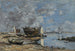 Plougastel le passage du bac (Conflit de cas) - Eugène Boudin — widok dzieła